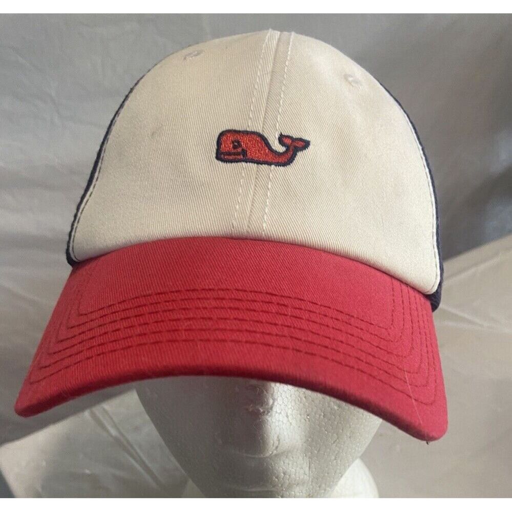 Unisex‎ Vineyard Vines Red/White/ Blue Adj  Trucker Style Baseball Hat-NWT-Rare